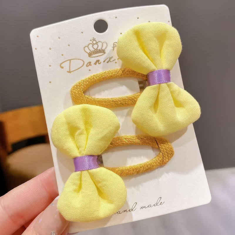 Bow Hairpin 2pcs - Yellow