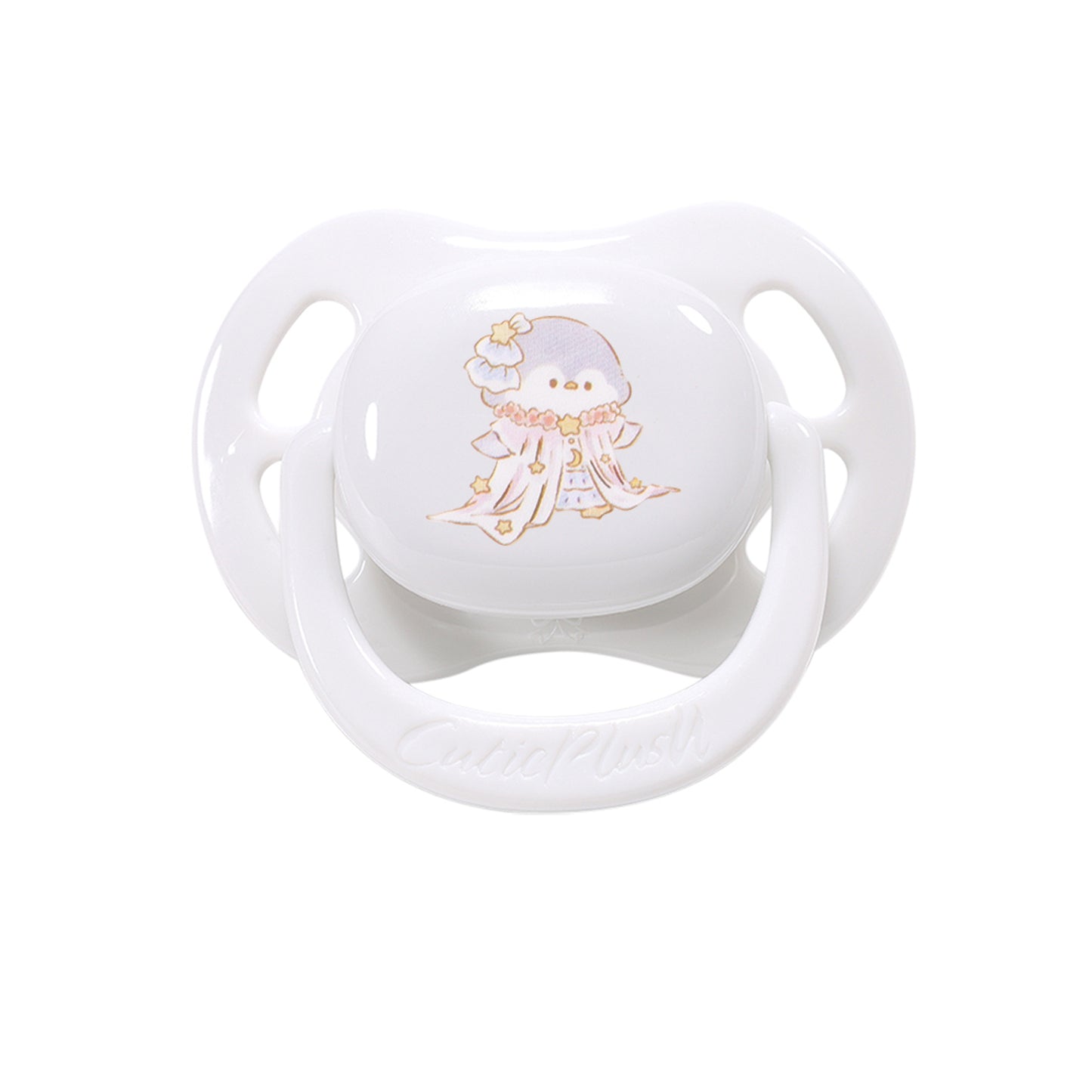 Pacifier with Stickers-White