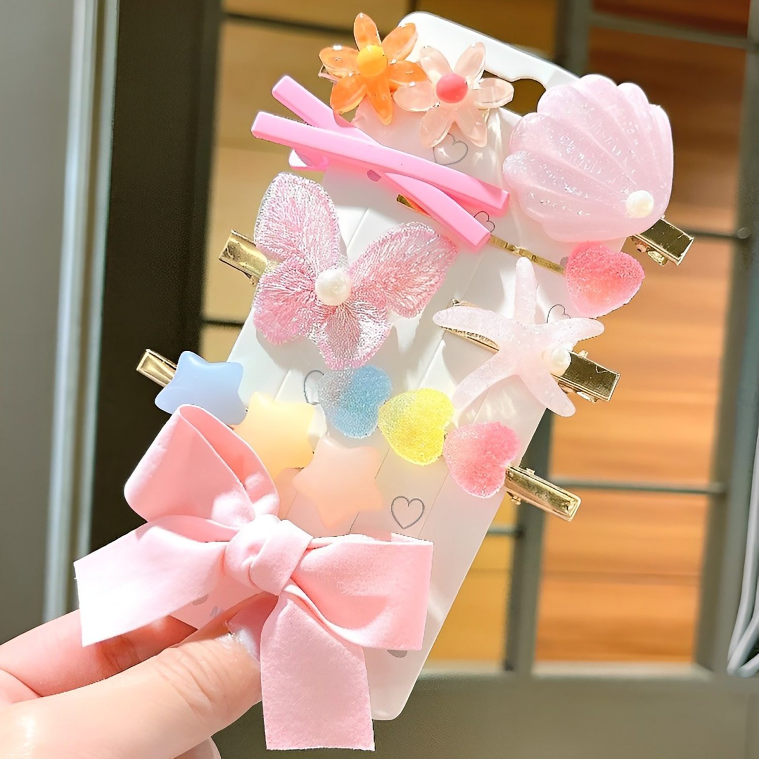 Embroidered Shells Hairpin 9pcs - Pink – CutiePlusU