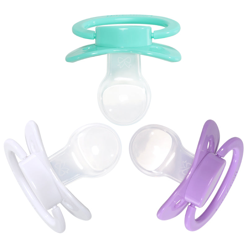 Adult Cutie Pacifier 3 pack-Purple,Green,White