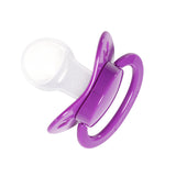 1pc Adult Pacifier Dark Purple + 1 Extra Clear Nipple