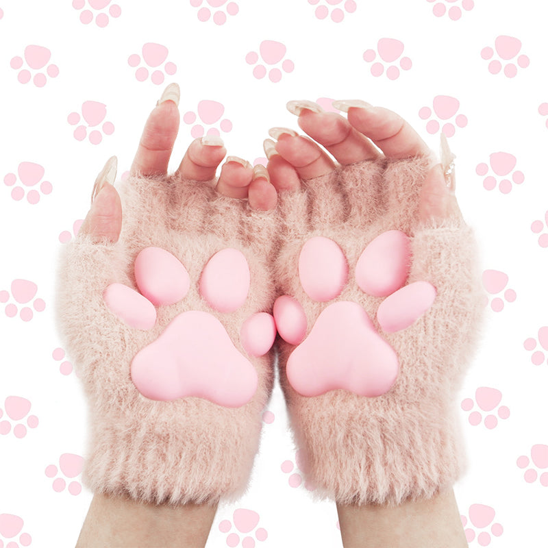 Cat Paw Gloves-Pink