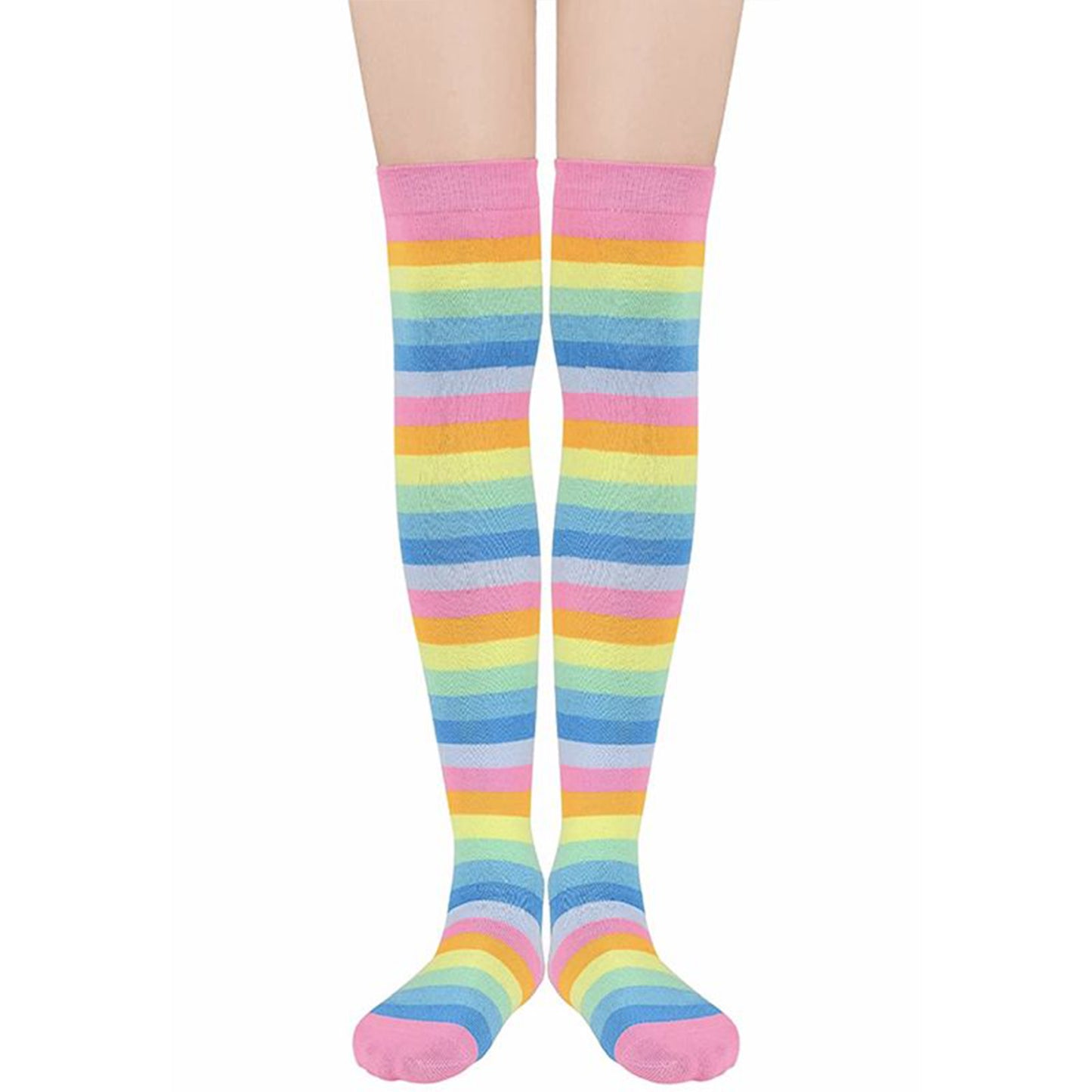 Cotton Striped Knee High Socks -Wonderful Day