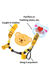 Adult Pacifier Clip - YELLOW