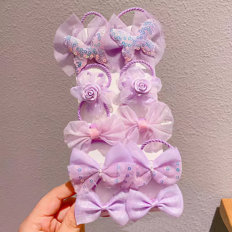 Butterfly Hairpin 10pcs - Purple