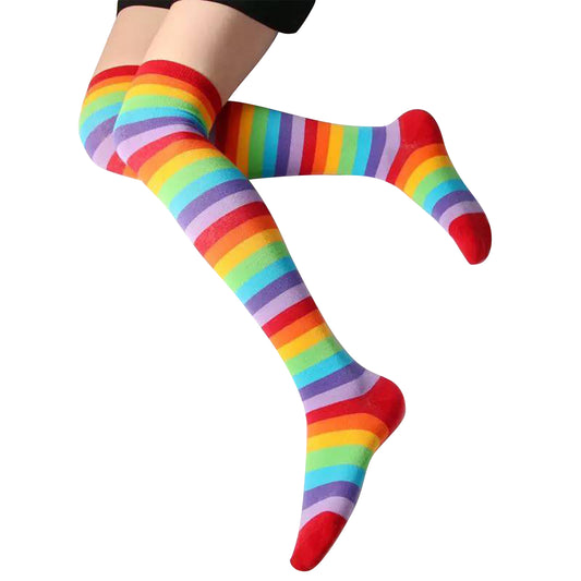 Cotton Striped Knee High Socks-Wonderful Day