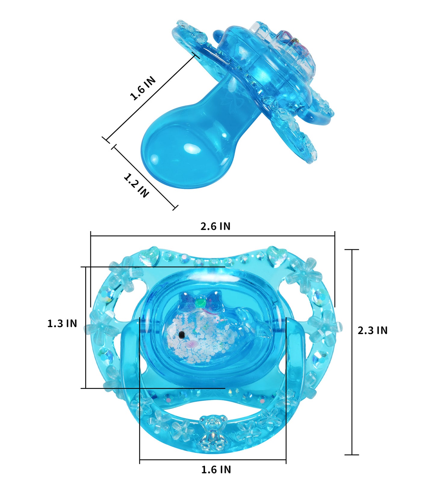 Crystal Pacifier - Blue Whale