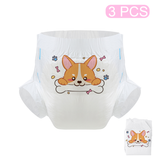 Lovely Corgi-White Diaper-3 Pcs