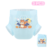 Halloween Squirrel-Blue Diaper-3pcs