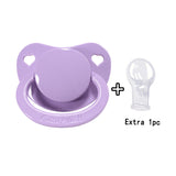 1pc Adult Pacifier Purple + 1 Extra Clear Nipple