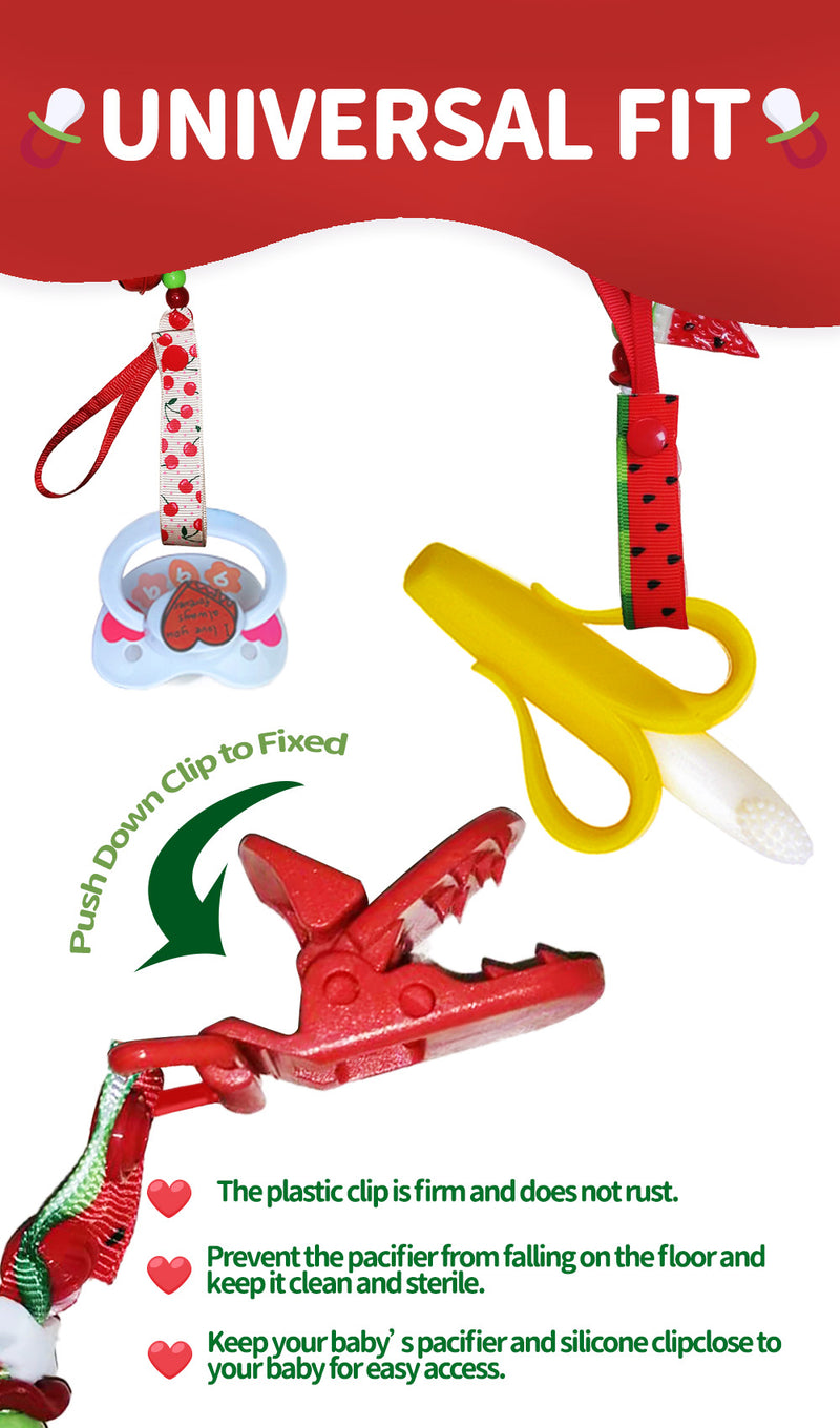 Adult Pacifier Clip - RED