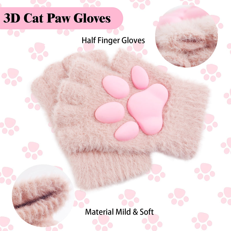 Cat Paw Gloves-Pink