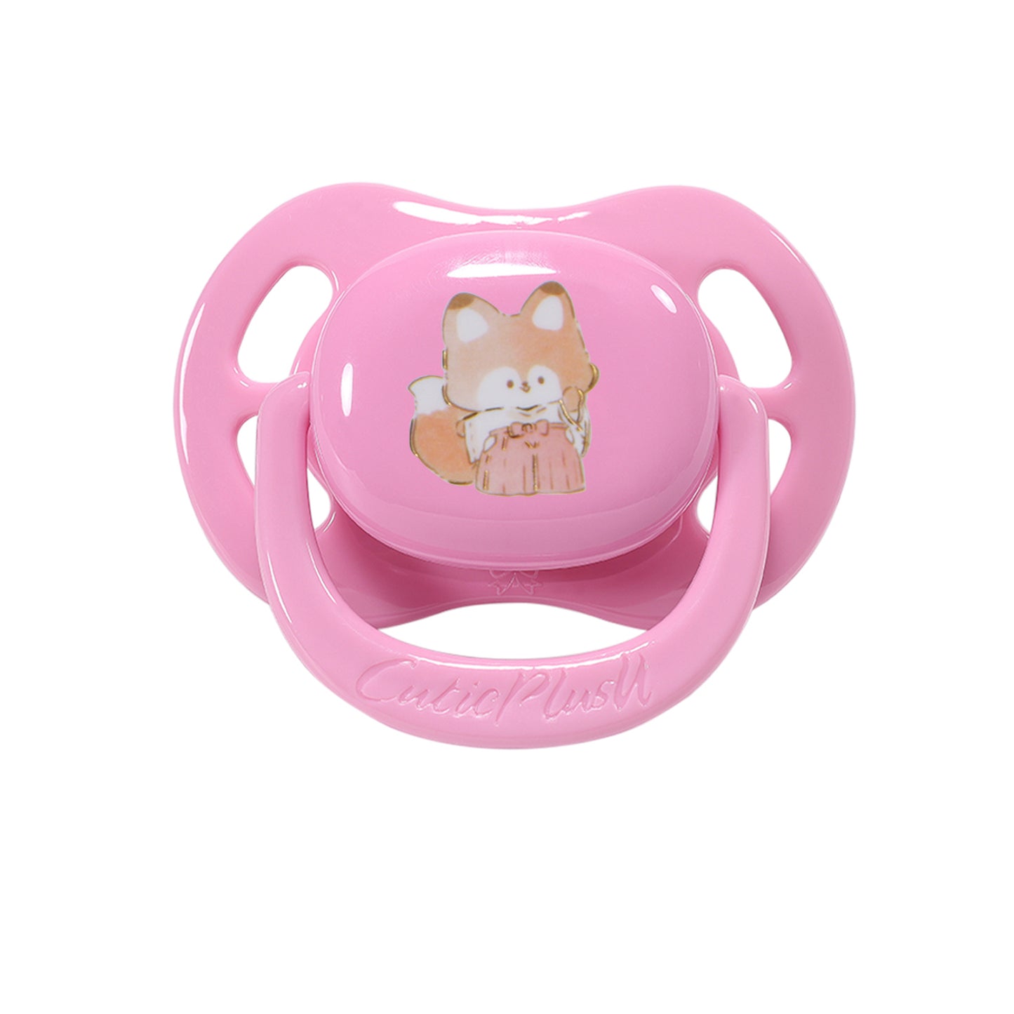 Pacifier with Stickers-Pink