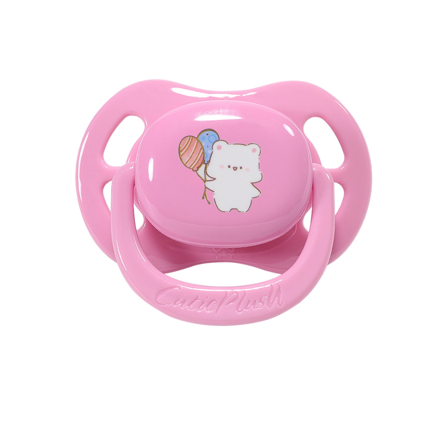 Pacifier with Stickers-Pink