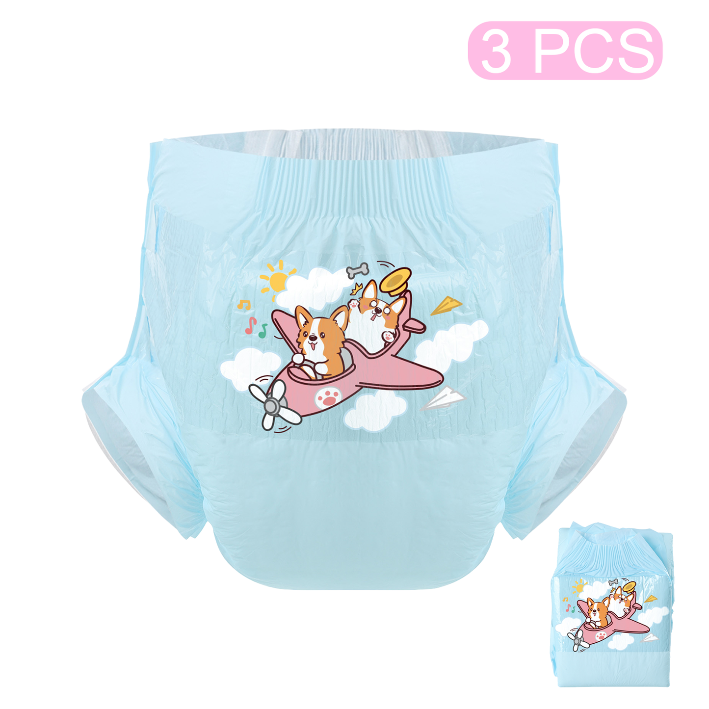 Corgi Driver-Adult Diaper-3 Pcs