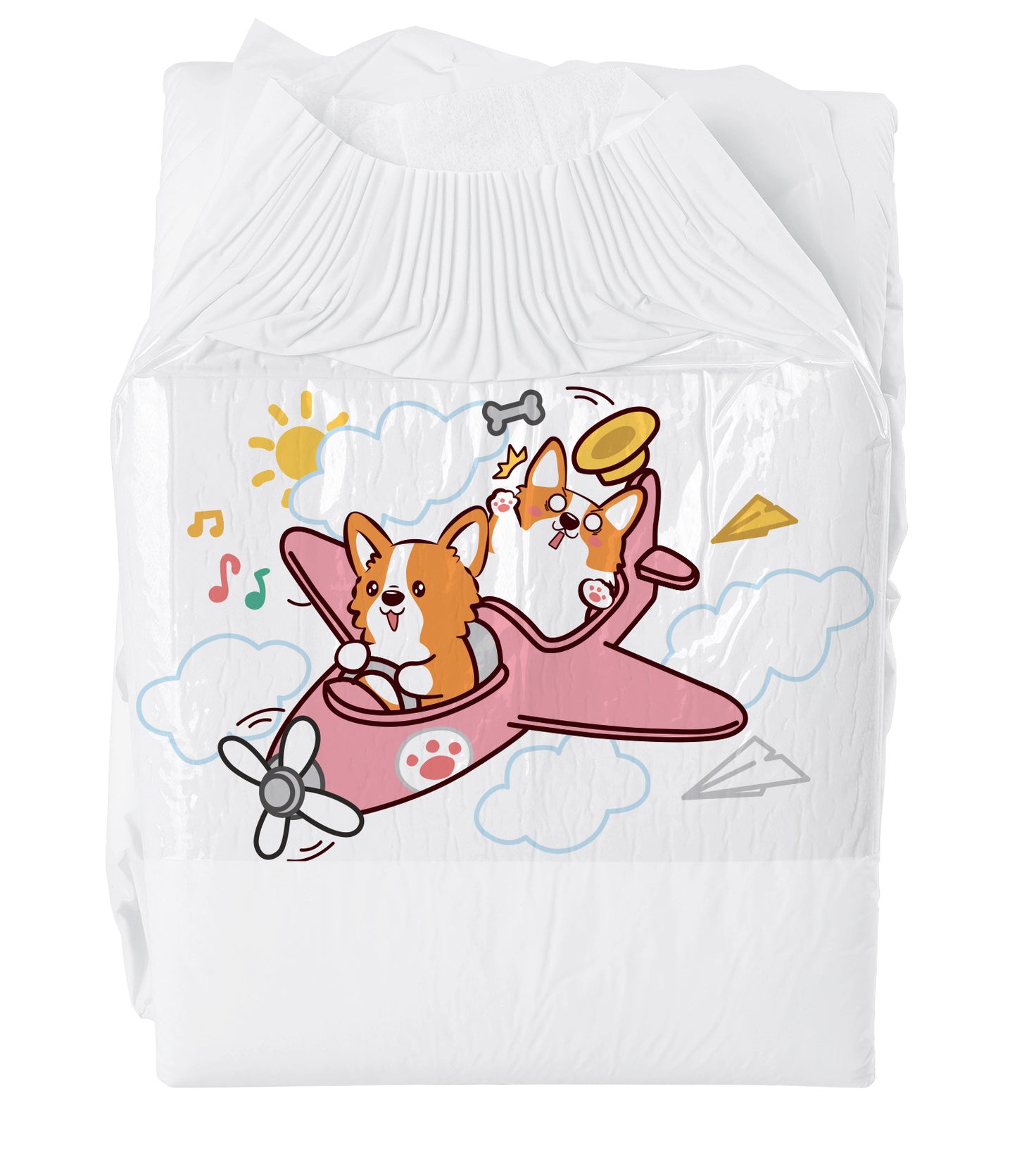 Corgi Driver-White Diaper-3 Pcs