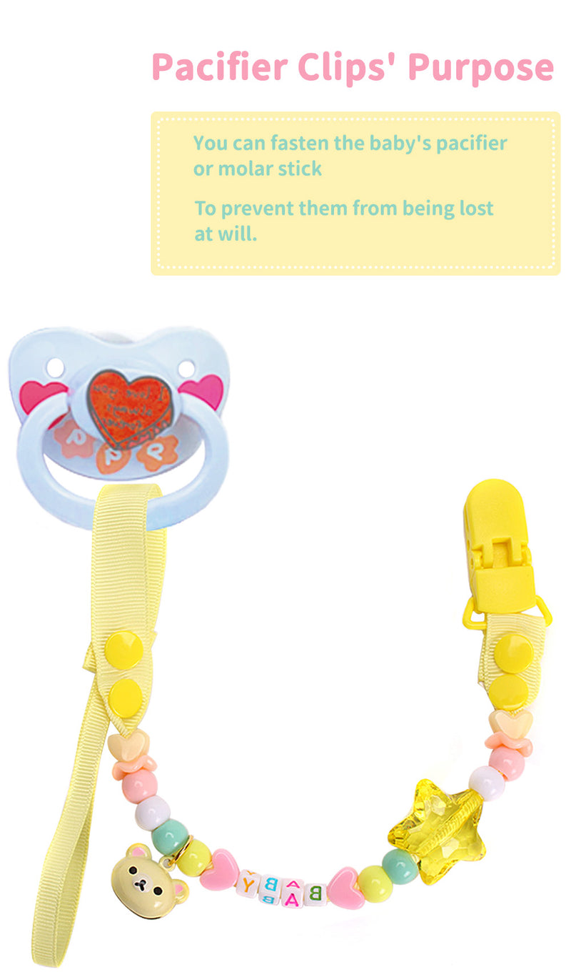 Adult Pacifier Clip - YELLOW