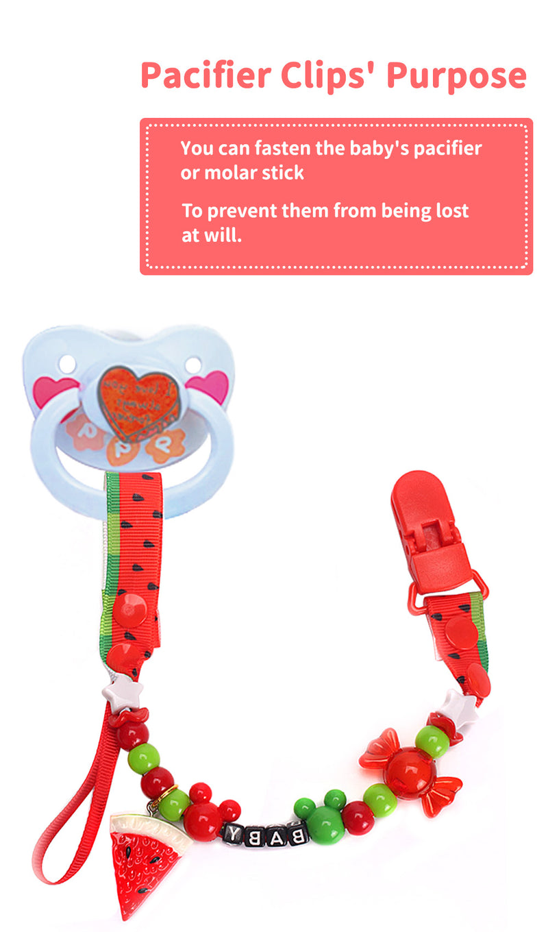 Adult Pacifier Clip - RED