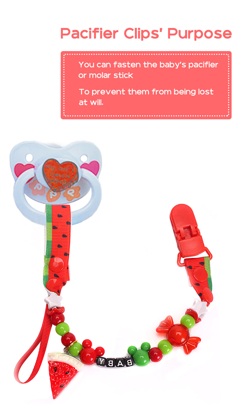 Adult Pacifier Clip - RED
