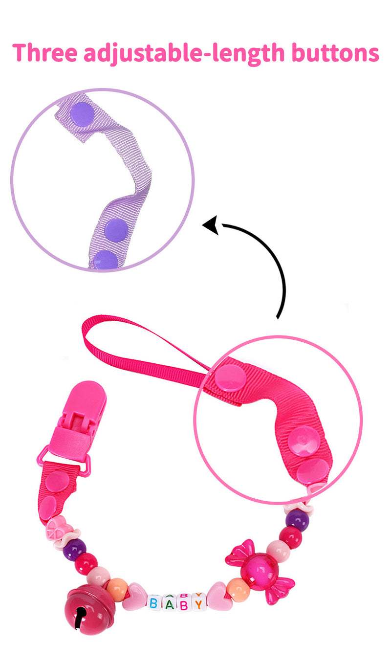 Adult Pacifier Clip - PINK & PURPLE