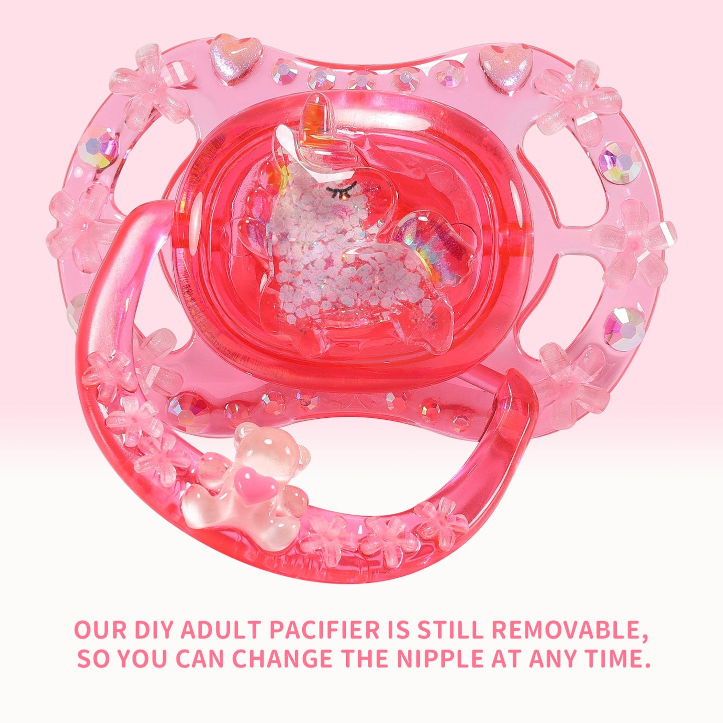 Crystal Pacifier - Pink Unicorn