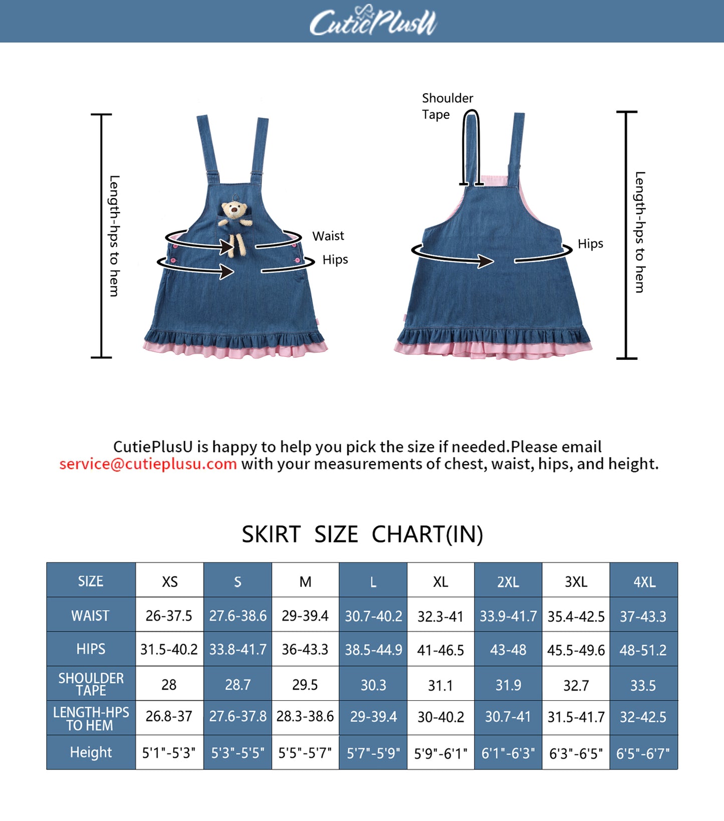 Bear baby overall dress-Blue