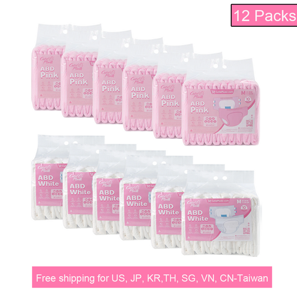 ABD Pink+White - 12 Packs