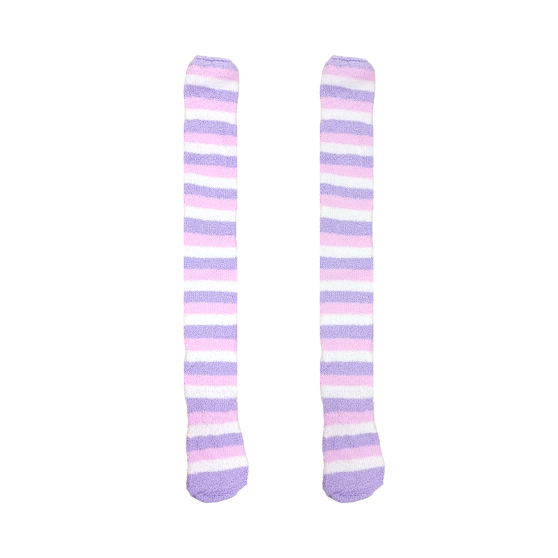 FLEECE SOCKS-Ice Cream Purple