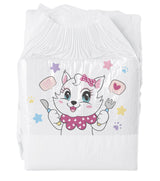 Kitty Dinner Time-White Diaper-3 Pcs