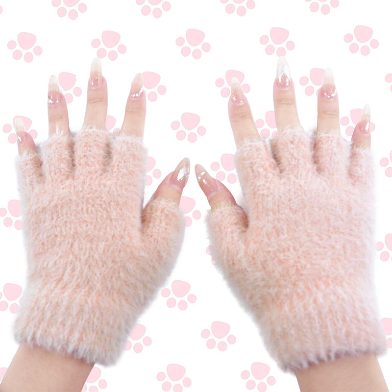 Cat Paw Gloves-Pink