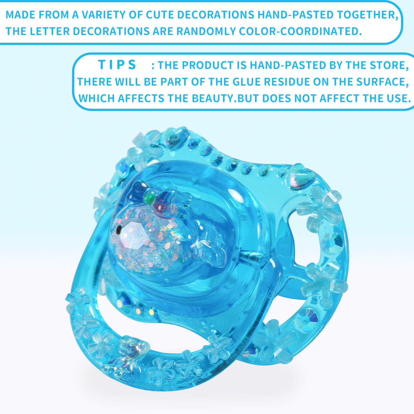 Crystal Pacifier - Blue Whale