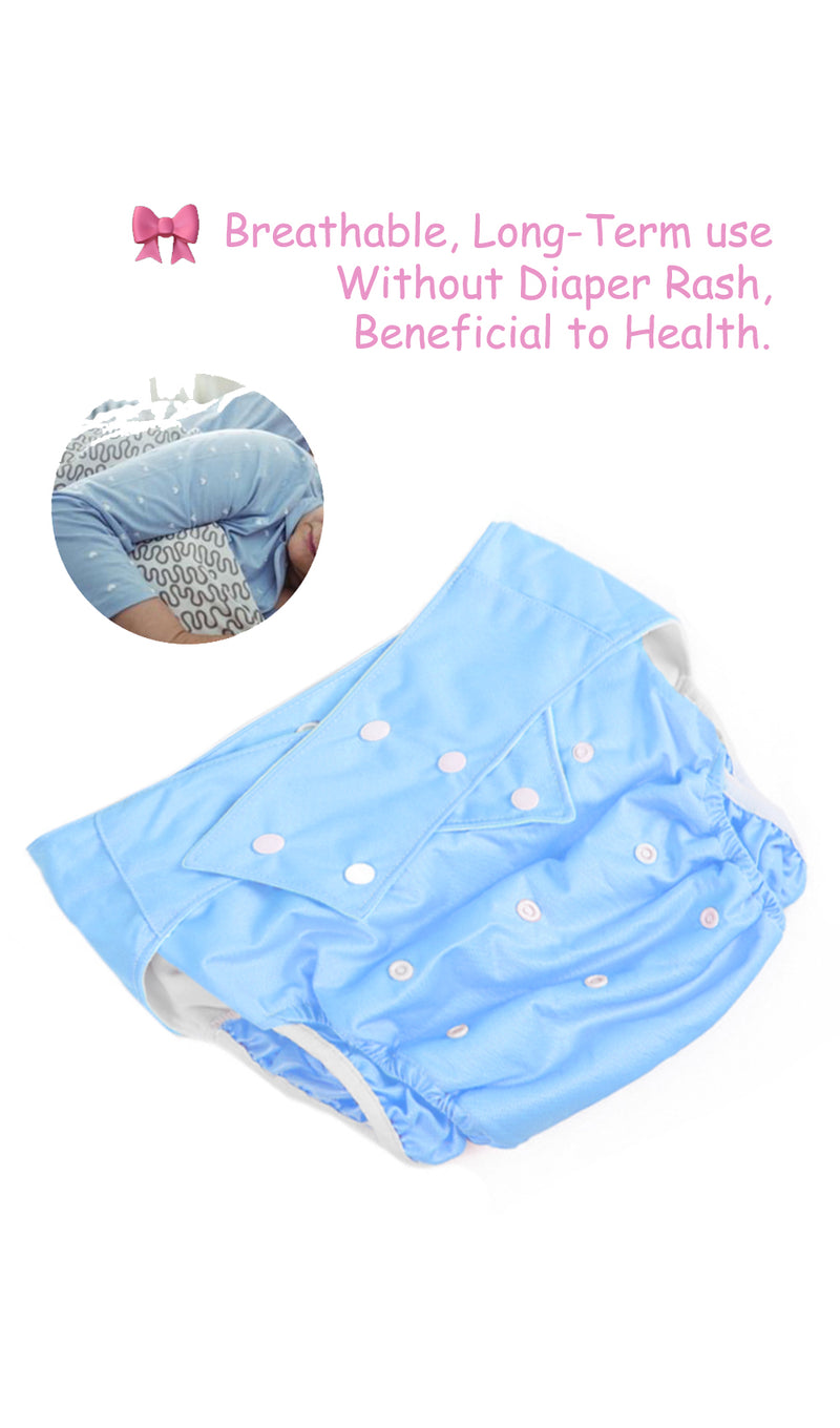 CutiePlusU Adult Cloth Diaper-Blue