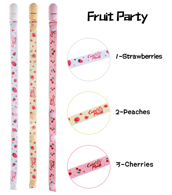 Fruit Party Adult Pacifier Clip