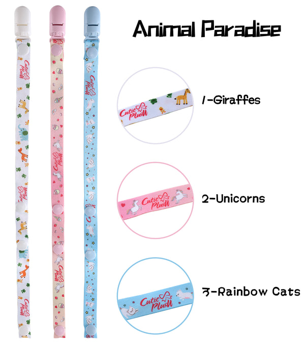Animal Paradise Adult Pacifier Clip