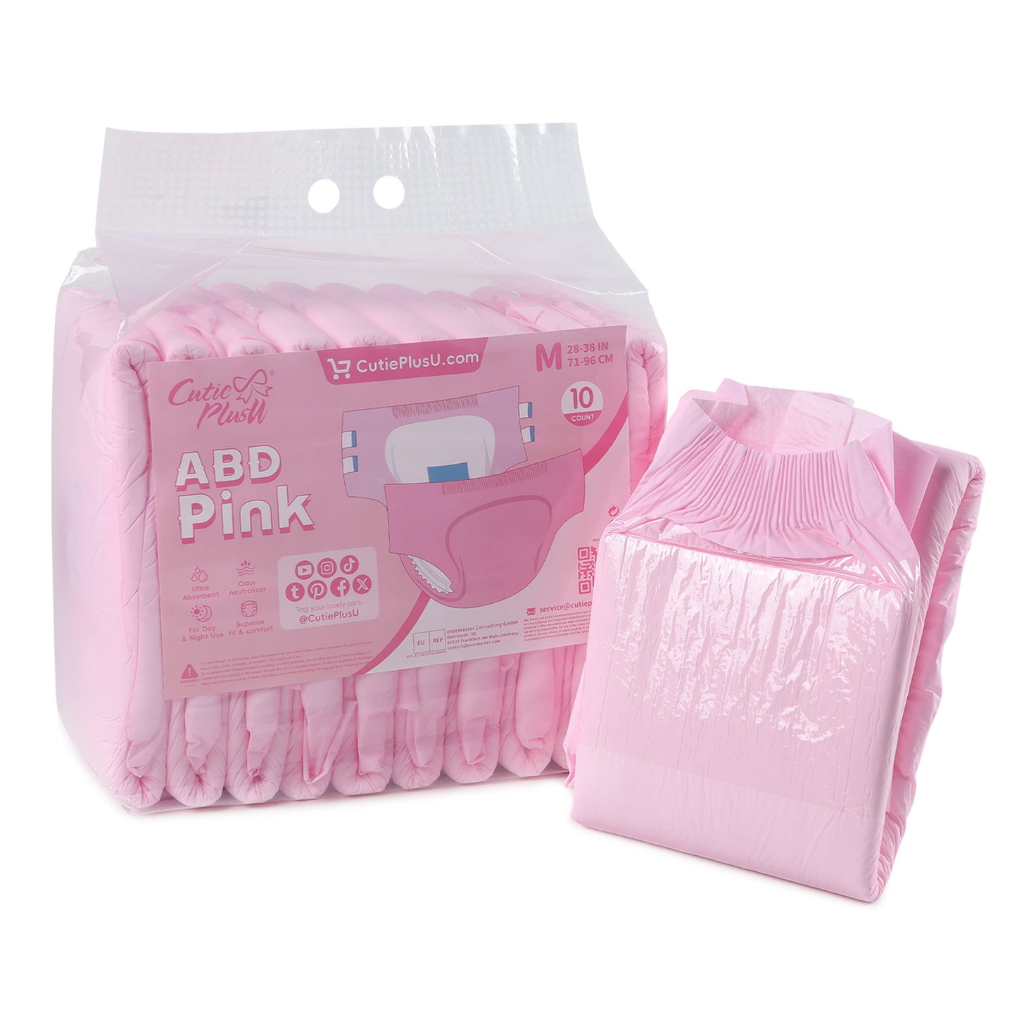 Adult Diaper-ABD Blue+Pink