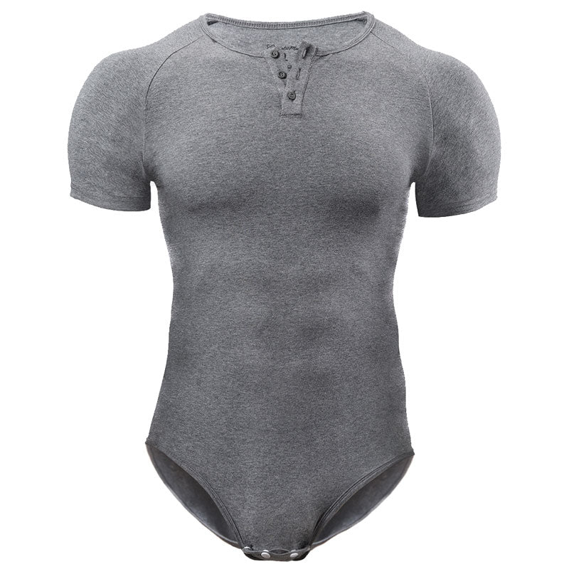 Basic slimming onesie for men-gray