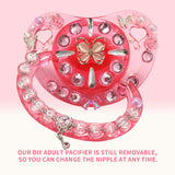 Crystal Butterfly Pacifier-Pink