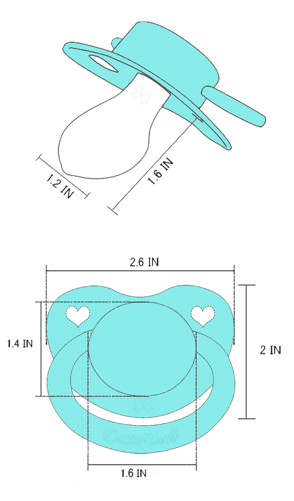 1pc Adult Pacifier Green + 1 Extra Clear Nipple