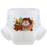 Winking Squirrel-White Diaper-3pcs