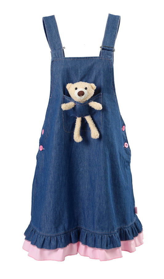 Bear baby overall dress-Mazarine