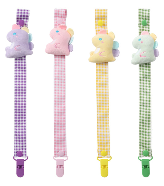 Baby Dinosaur Pacifier Clip - 4pcs