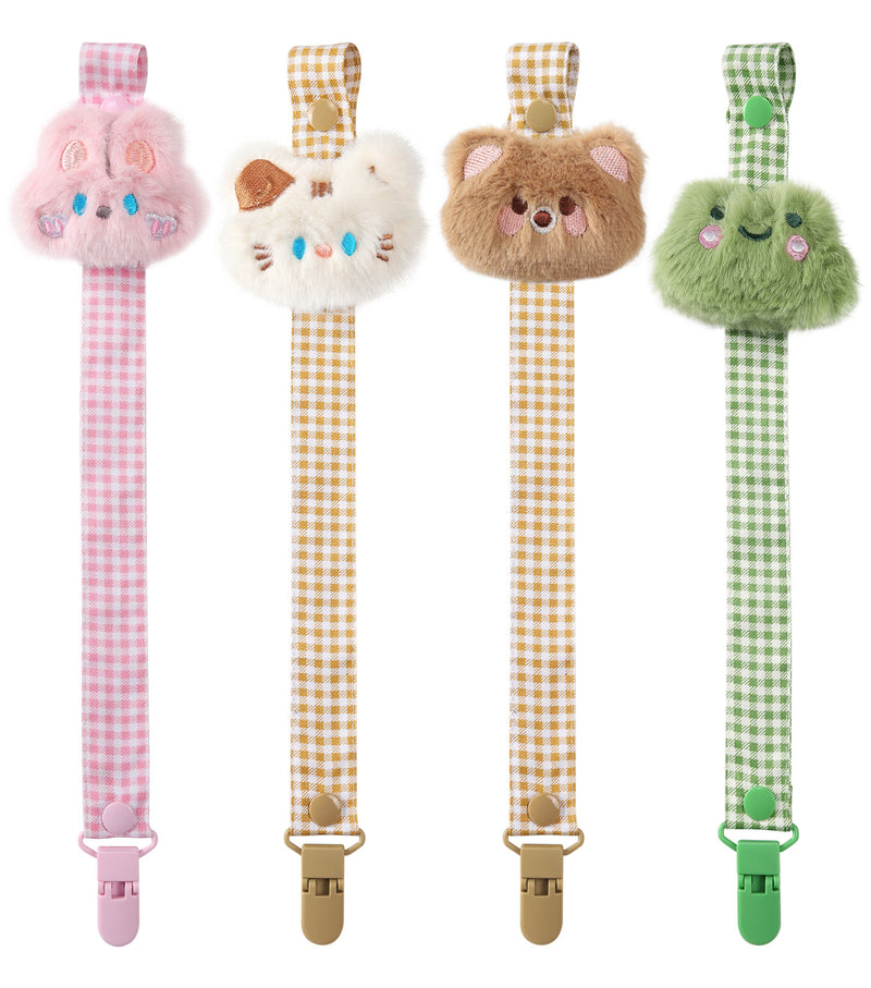 Animal Paradise Pacifier Clip - 4pcs