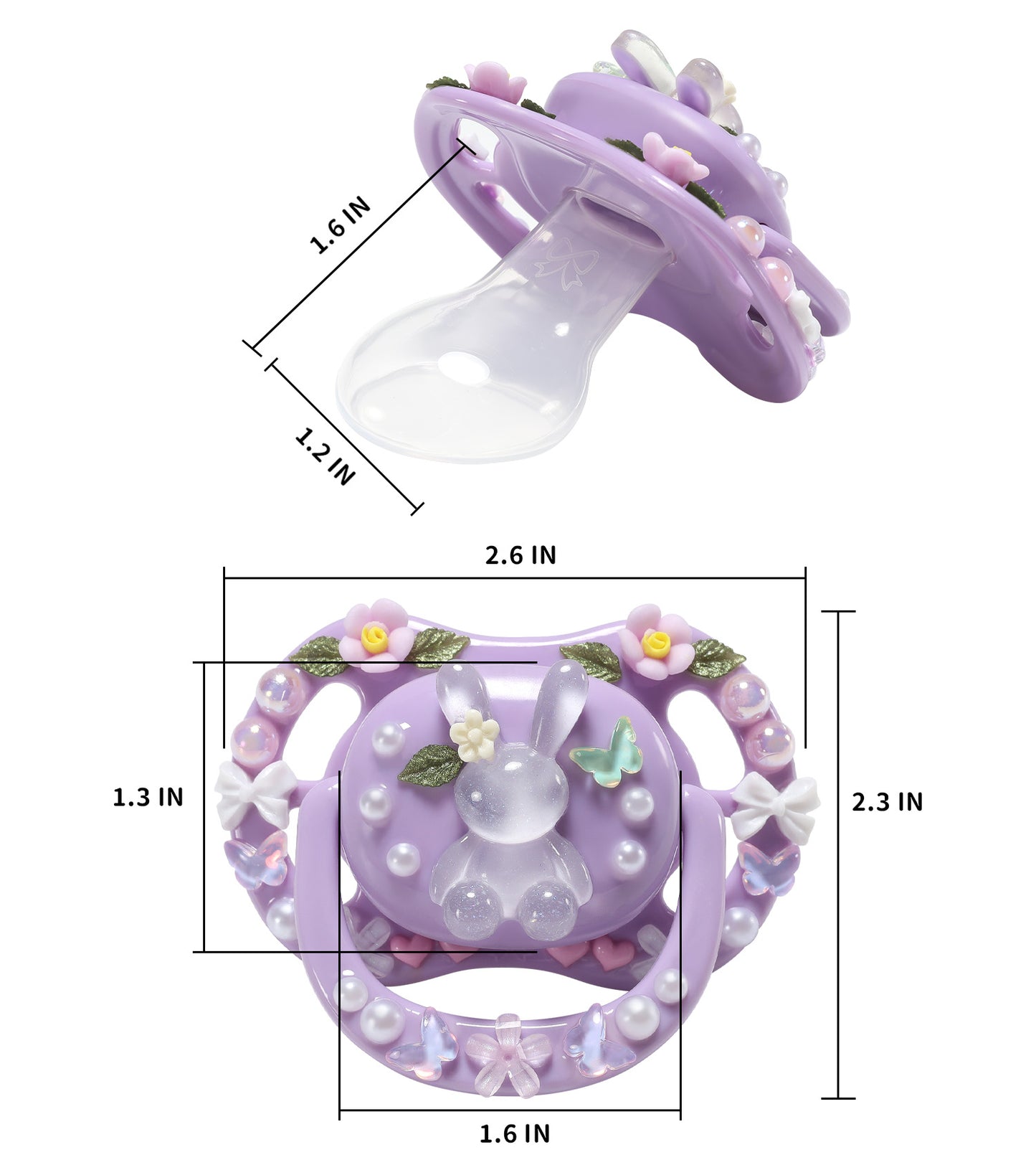 Crystal Bunny Pacifier