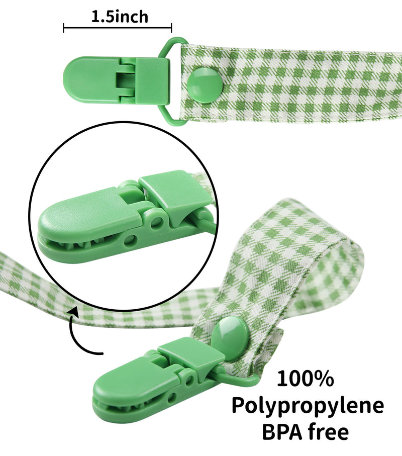 Baby Dinosaur Pacifier Clip - Green