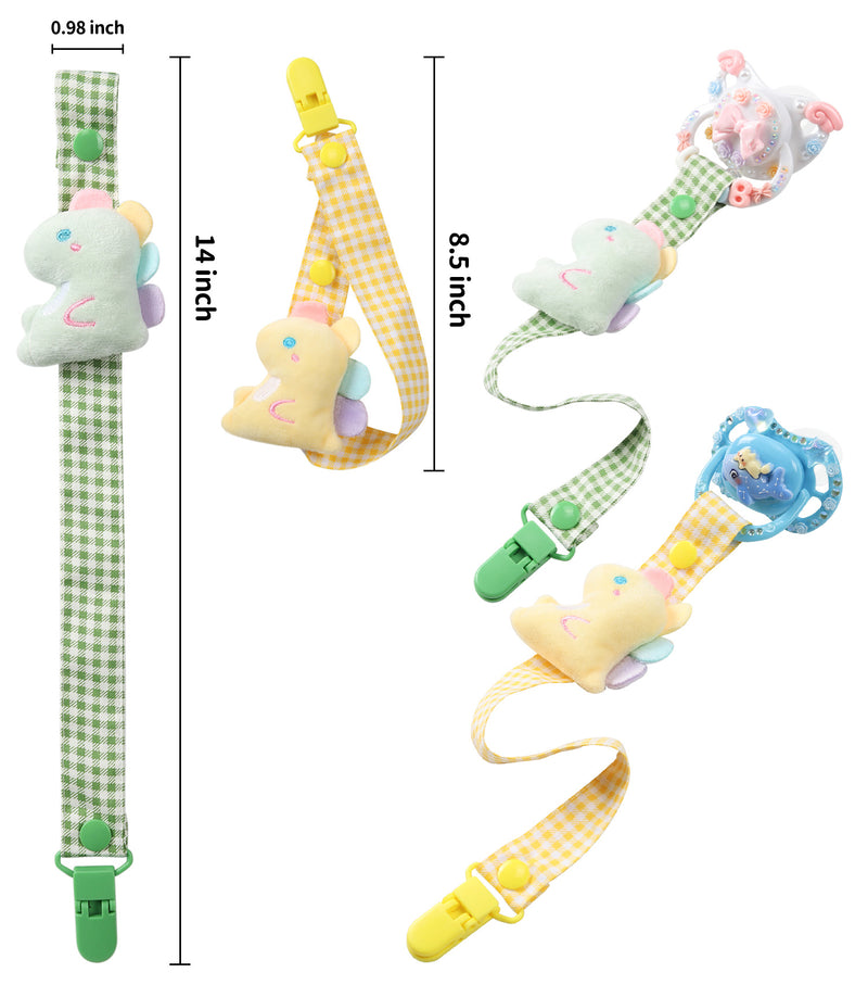 Baby Dinosaur Pacifier Clip - 4pcs