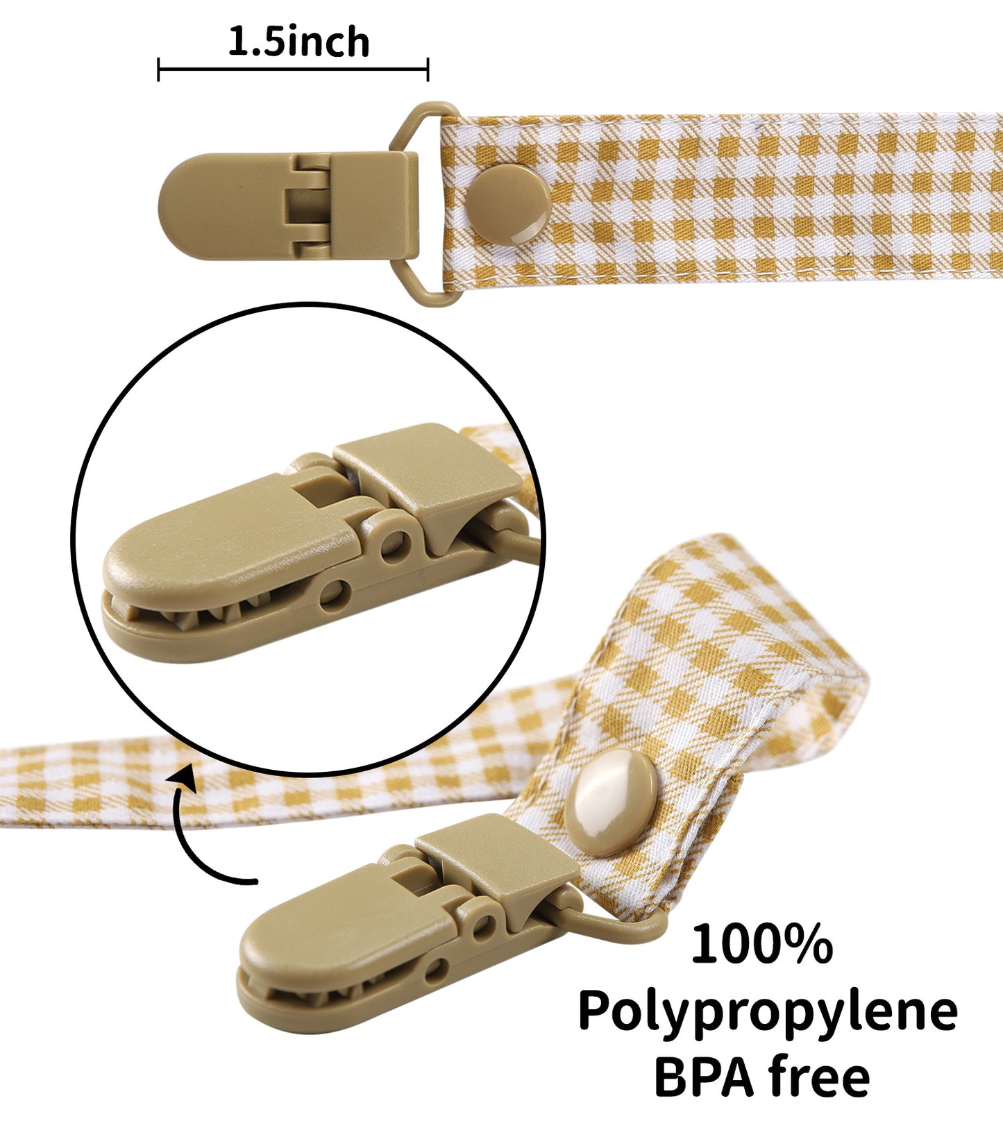 Animal Paradise Pacifier Clip - White