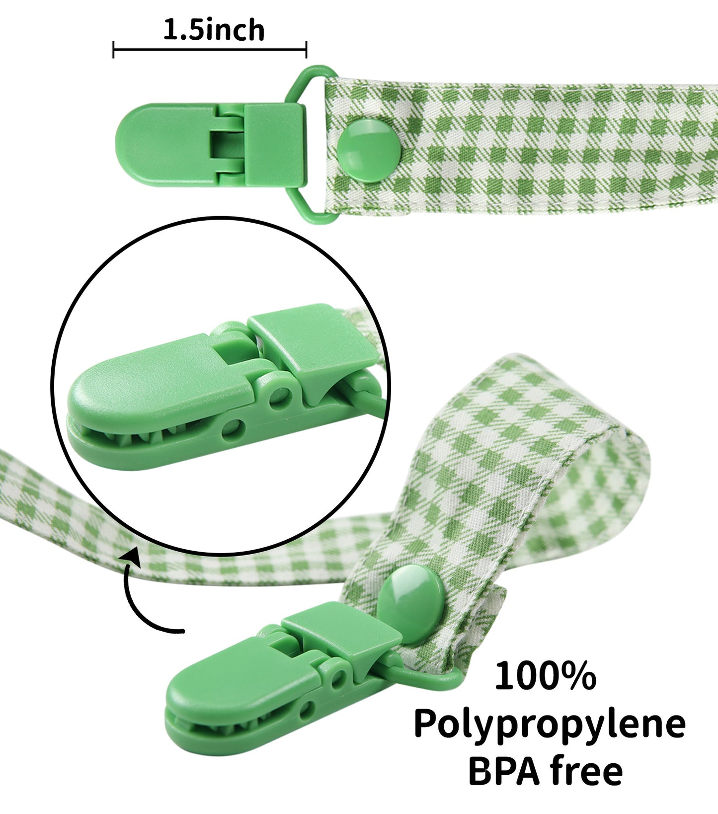 Animal Paradise Pacifier Clip - Green & Coffee