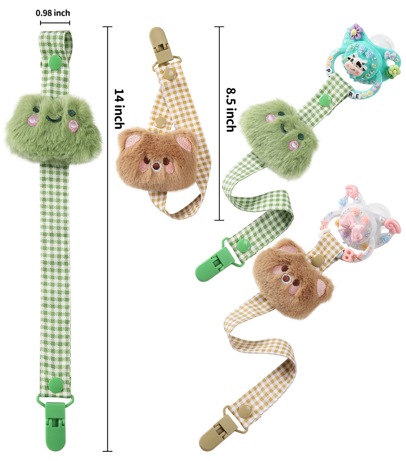 Animal Paradise Pacifier Clip - Coffee