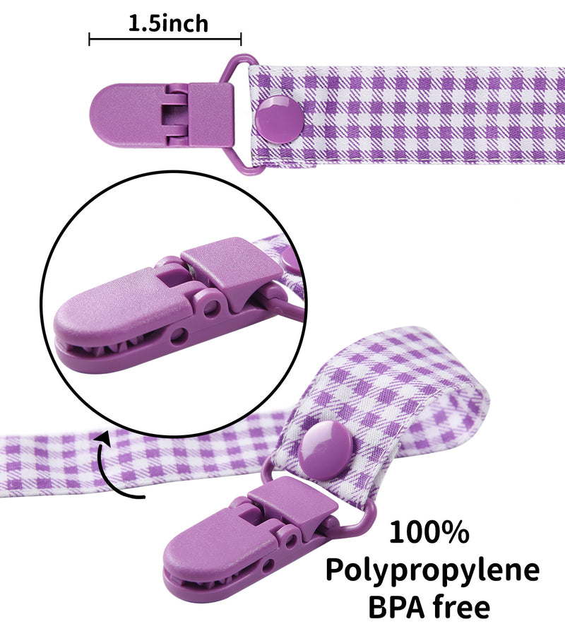 Baby Monster Pacifier Clip - Purple