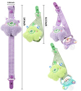 Baby Monster Pacifier Clip - Purple